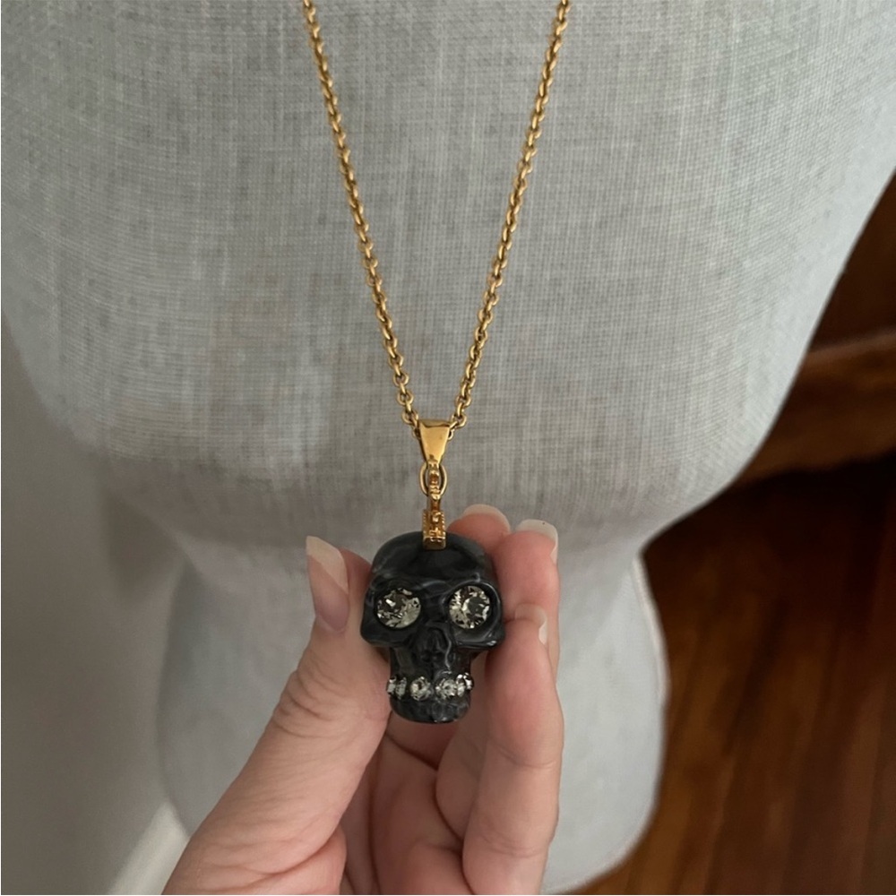 Alexander McQueen Marble Mohawk Skull Necklace - Picture 14 of 16